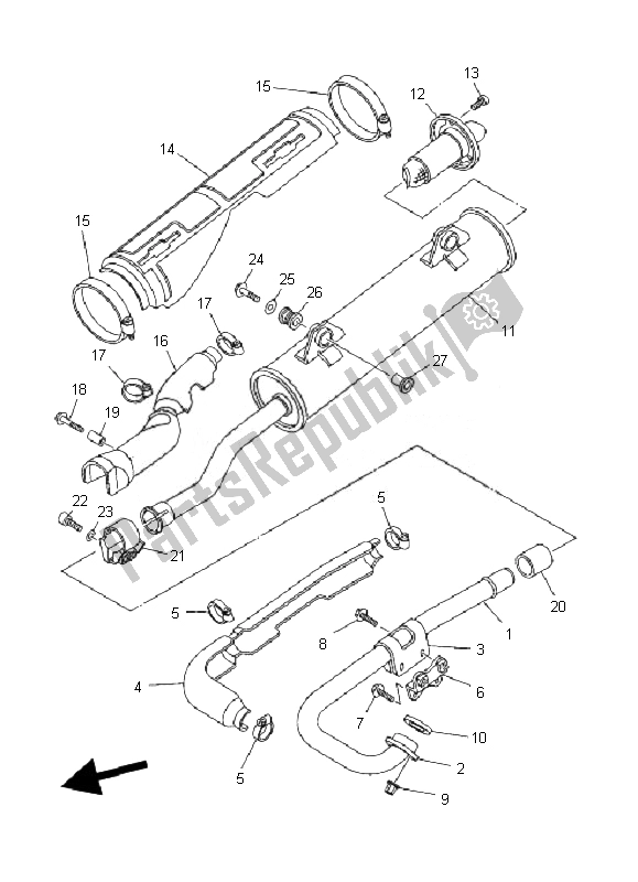 Todas las partes para Cansada de Yamaha YFM 350F Grizzly 4X4 2007