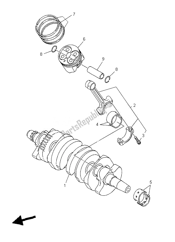 Wszystkie części do Wa? Korbowy I T? Ok Yamaha XJ6 SA Diversion 600 2010