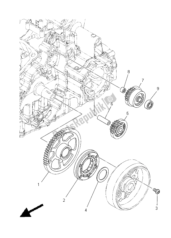 Tutte le parti per il Frizione Di Avviamento del Yamaha XT 1200Z Tenere 2012