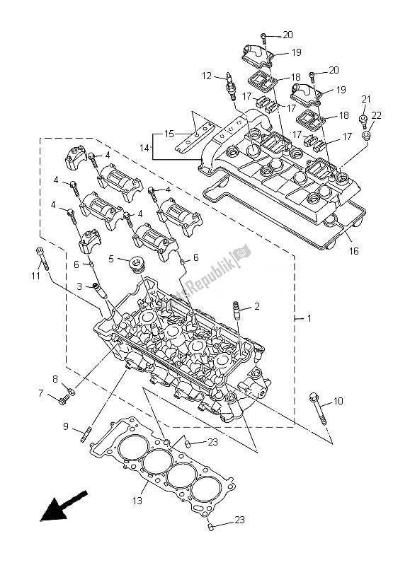 Todas las partes para Cabeza De Cilindro de Yamaha XJ 6F 600 2014