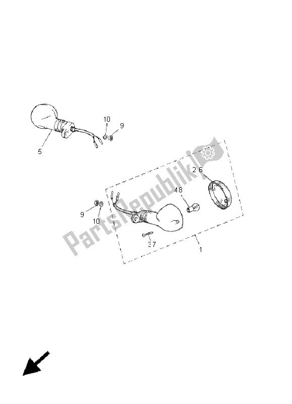 Tutte le parti per il Luce Lampeggiante del Yamaha TZR 50 2006