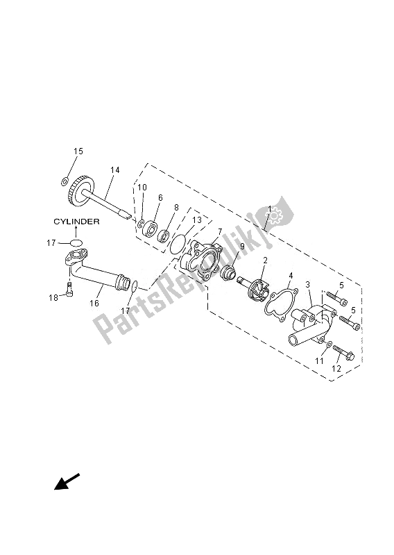 Tutte le parti per il Pompa Dell'acqua del Yamaha YP 250R 2013