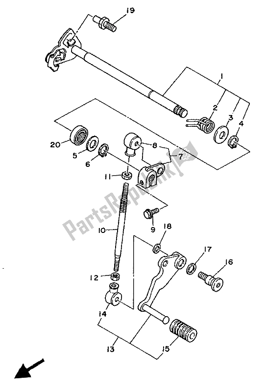 Todas las partes para Eje De Cambio de Yamaha XTZ 750 Supertenere 1994