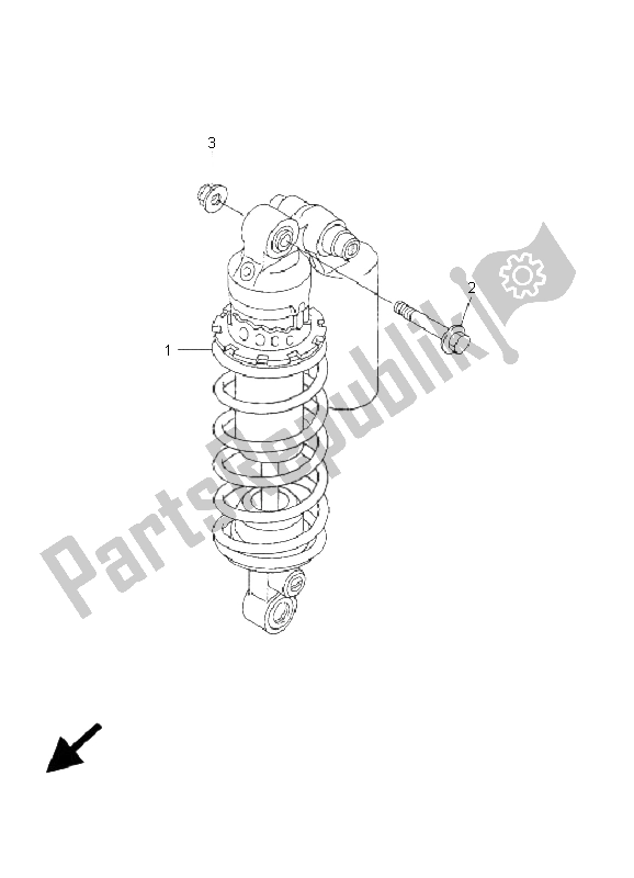 All parts for the Rear Suspension of the Yamaha YZF R1 1000 2001