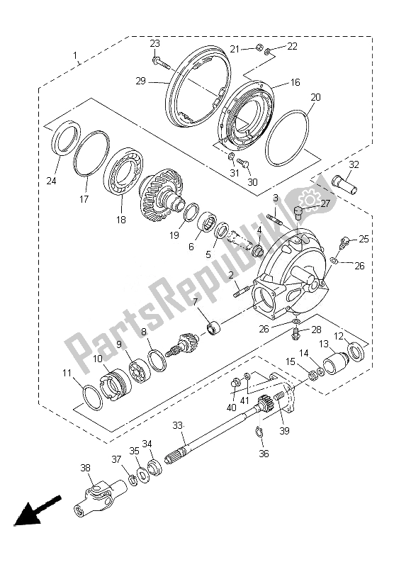 Todas las partes para Eje De Accionamiento de Yamaha FJR 1300A 2014