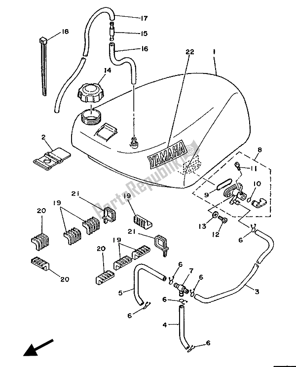 Toutes les pièces pour le Réservoir D'essence du Yamaha TZ 250 1990