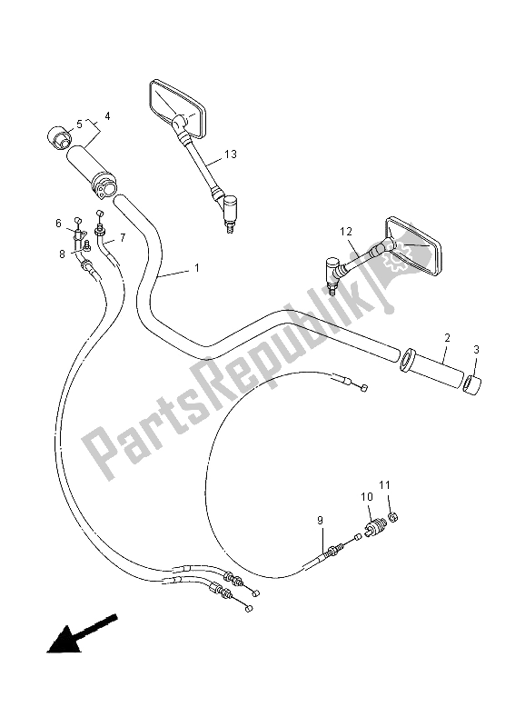 Toutes les pièces pour le Poignée Et Câble De Direction du Yamaha XVS 650 Dragstar 2000