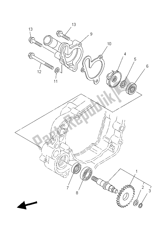 Tutte le parti per il Pompa Dell'acqua del Yamaha YZ 85 SW LW 2006