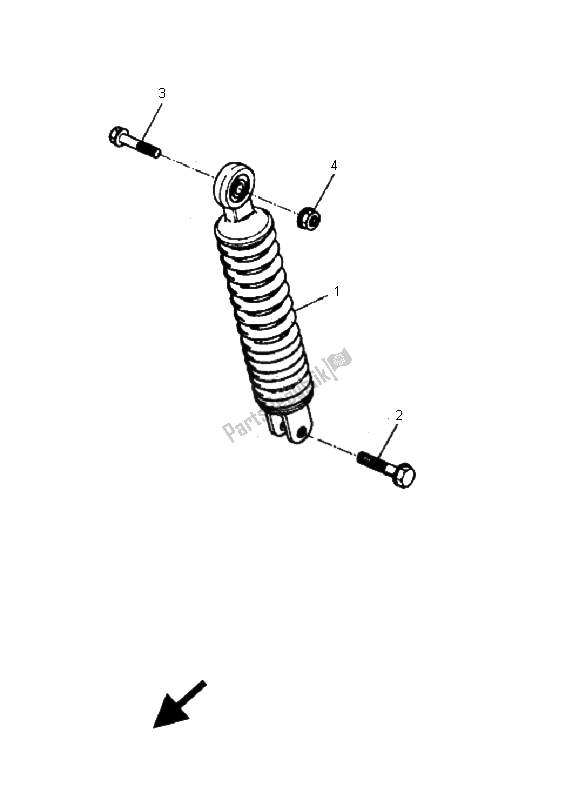 All parts for the Rear Suspension of the Yamaha YH 50 WHY 2005