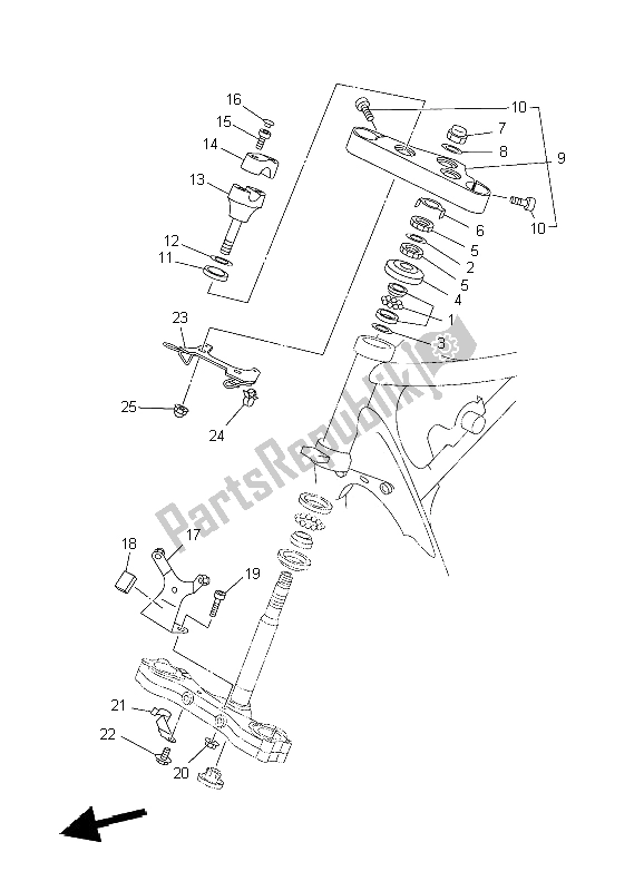 All parts for the Steering of the Yamaha XVS 650A Dragstar Classic 2004