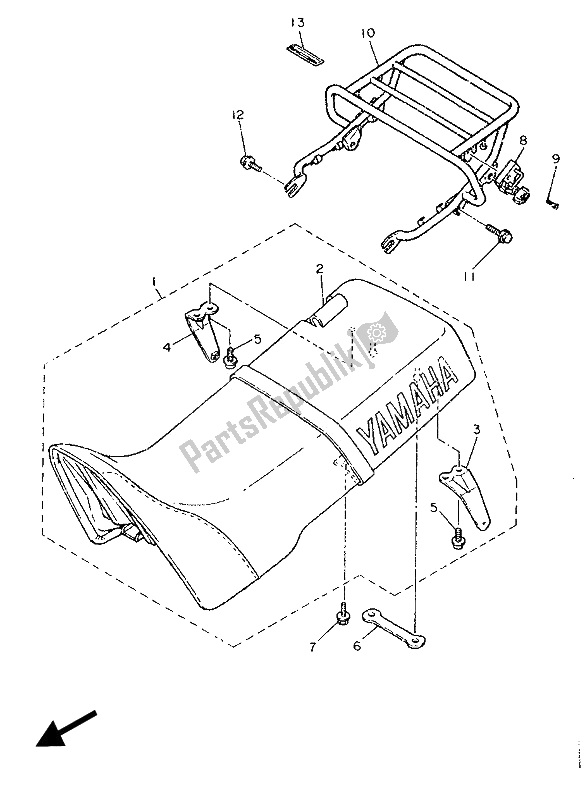 Tutte le parti per il Portapacchi del Yamaha XT 600Z Tenere 1989