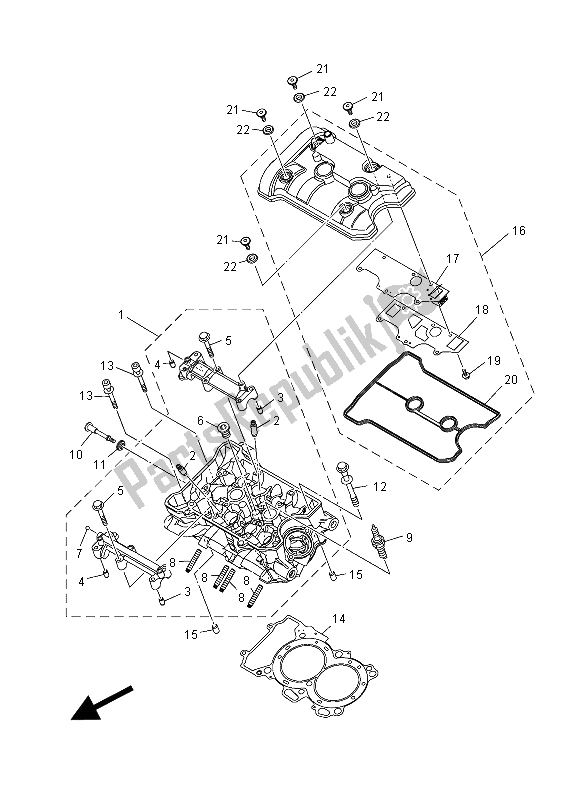 Todas las partes para Cabeza De Cilindro de Yamaha MT-07 A 700 2015