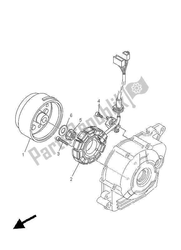 All parts for the Generator of the Yamaha TT R 110E 2013