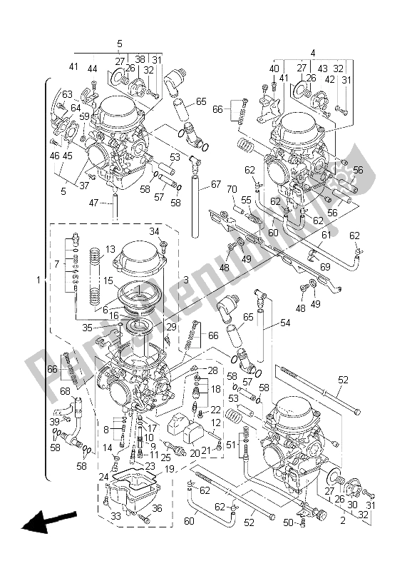 Todas las partes para Carburador de Yamaha FZS 1000 S Fazer 2004