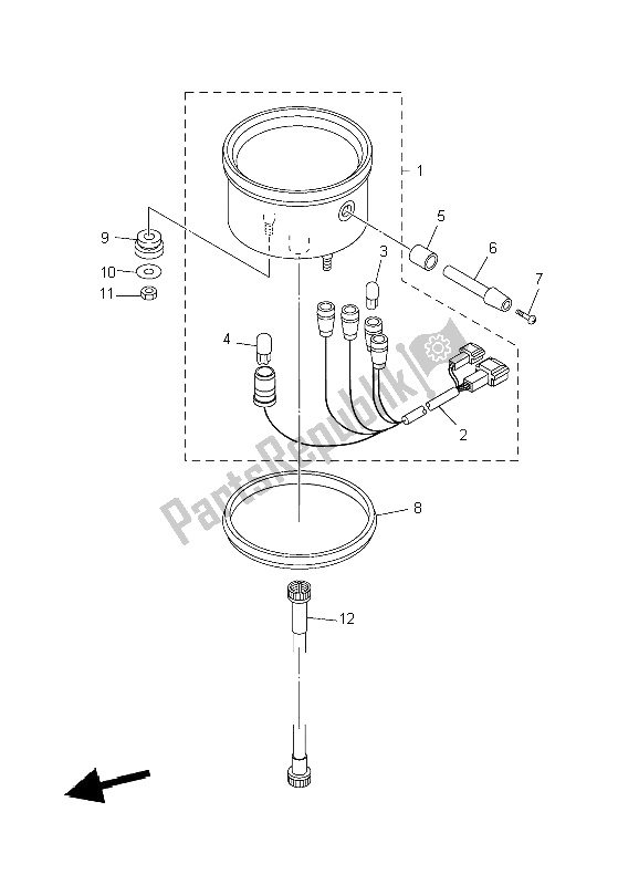 All parts for the Meter of the Yamaha XVS 650A Dragstar Classic 2004 All parts for the Meter of the Yamaha XVS 650A Dragstar Classic 2004
