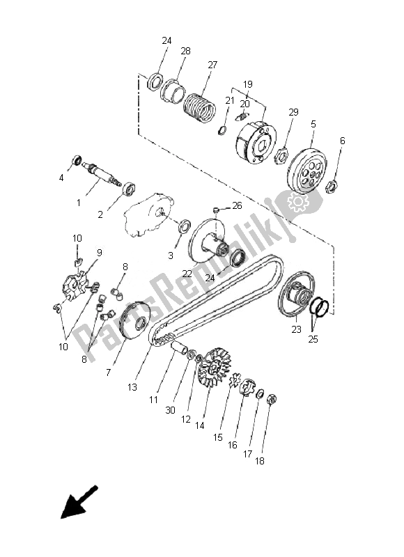 Wszystkie części do Sprz? G? O Yamaha CW 50L BWS 2007