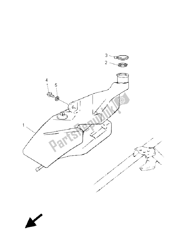 All parts for the Oil Tank of the Yamaha CS 50 RR LC JOG 2008