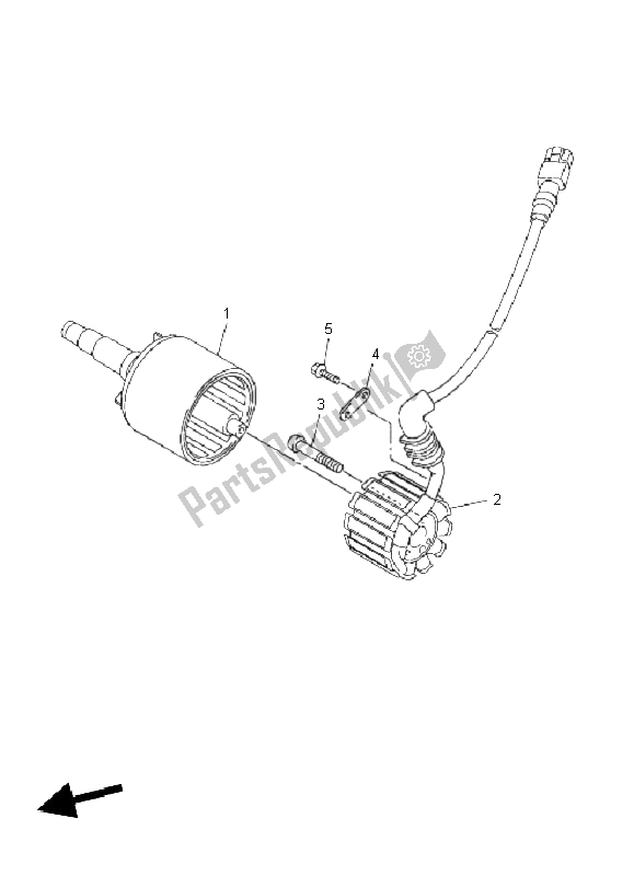 All parts for the Generator of the Yamaha FZ8 NA 800 2011