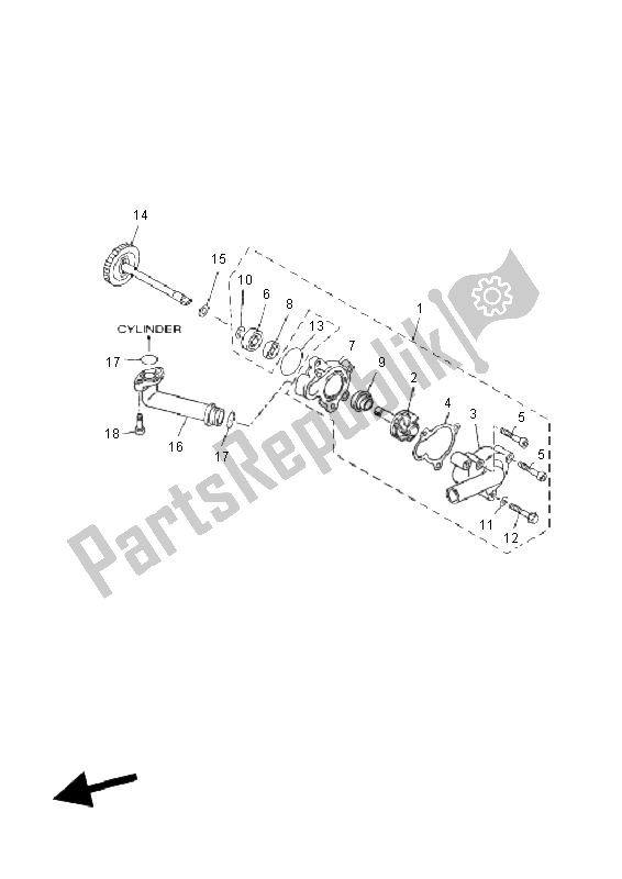 All parts for the Water Pump of the Yamaha YP 250R Sport X MAX 2011