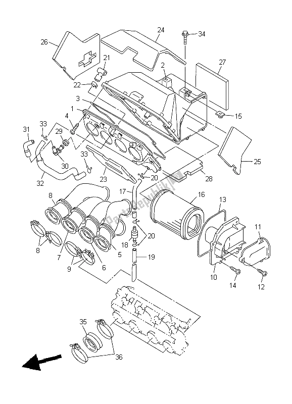 Todas las partes para Consumo de Yamaha FJR 1300 2004