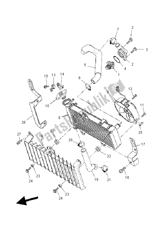 Tutte le parti per il Tubo Del Radiatore del Yamaha XT 660X 2008