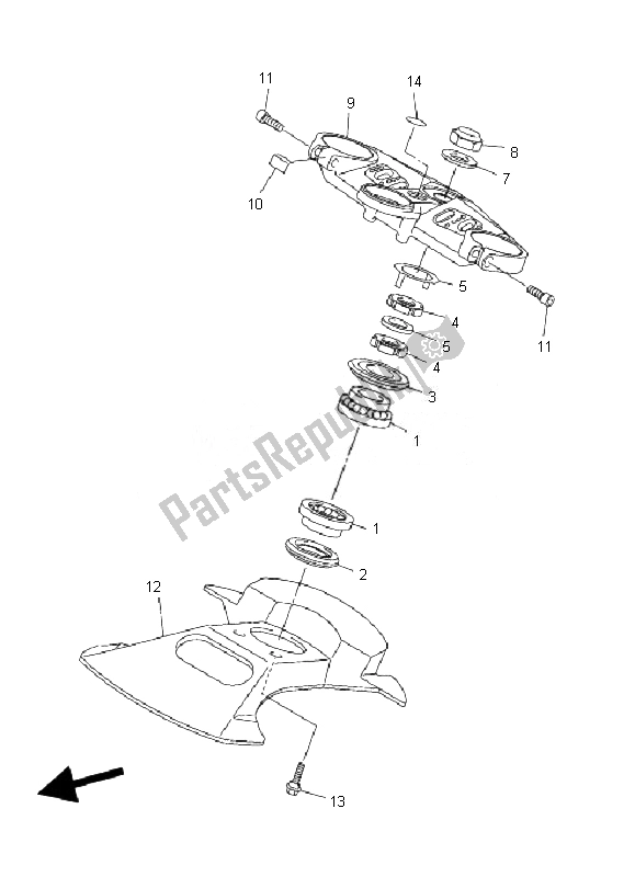 Todas las partes para Direccion de Yamaha FJR 1300 AS 2007