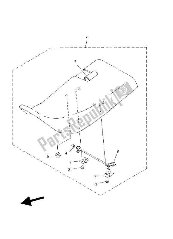 All parts for the Seat of the Yamaha YFM 350 FW Wolverine 4X4 2000