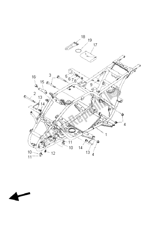 Todas las partes para Marco de Yamaha YFM 125 Breeze 2003