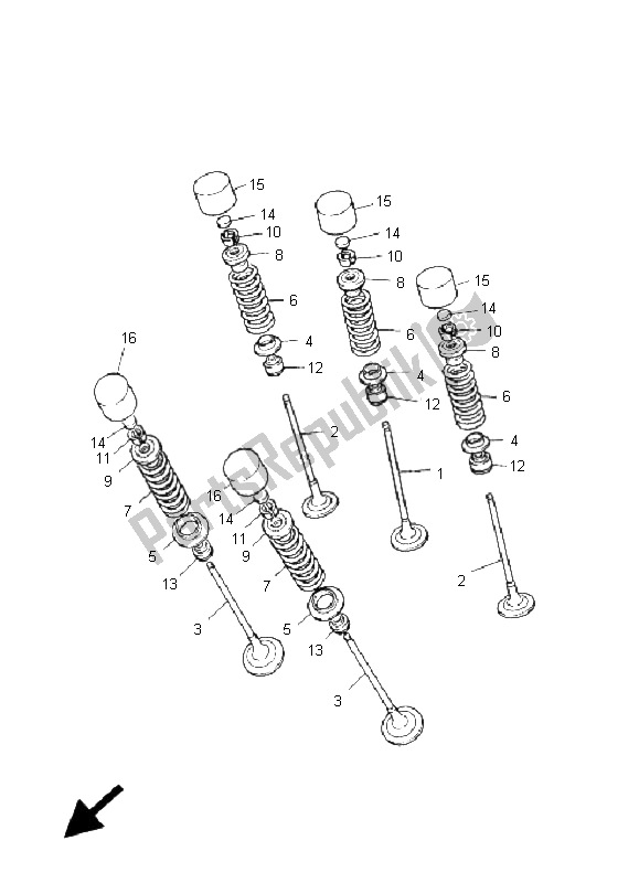 All parts for the Valve of the Yamaha FZ1 NA Fazer 1000 2008