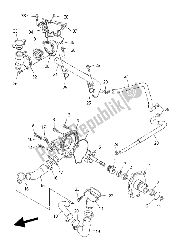Toutes les pièces pour le Pompe à Eau du Yamaha FJR 1300A 2007