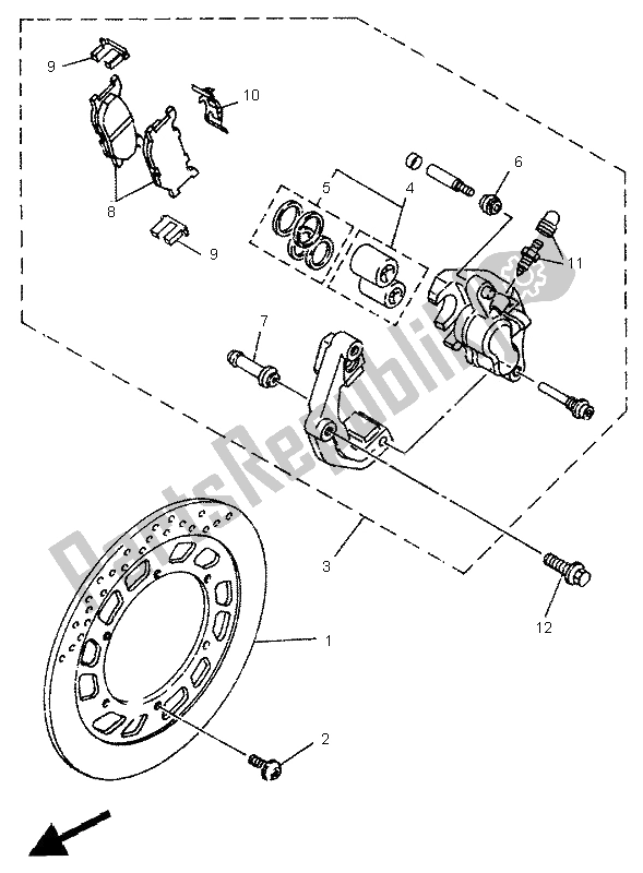 Tutte le parti per il Pinza Freno Anteriore del Yamaha TDR 125 1995