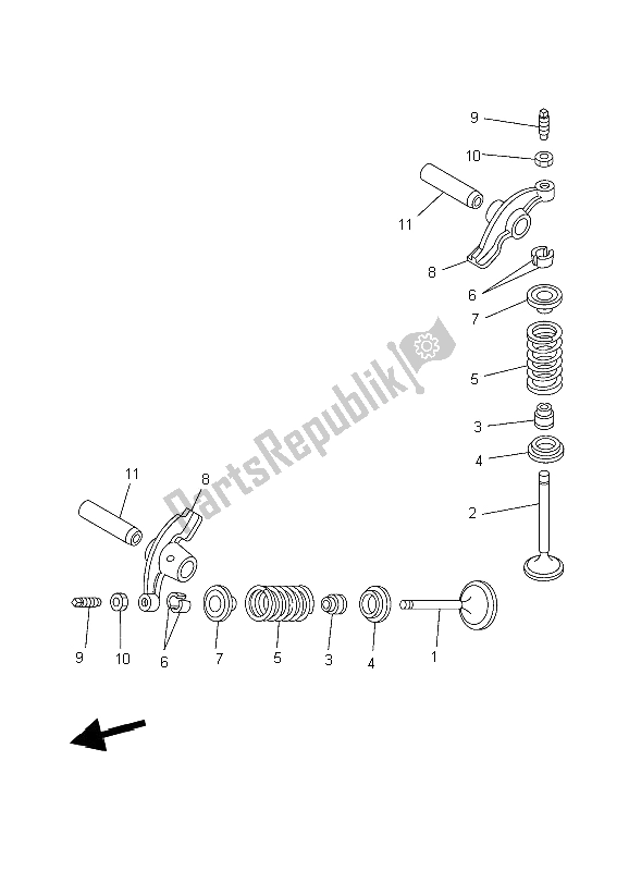 Toutes les pièces pour le Soupape du Yamaha XT 125X 2006