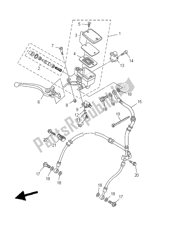 Todas las partes para Cilindro Maestro Delantero de Yamaha TDM 900 2002