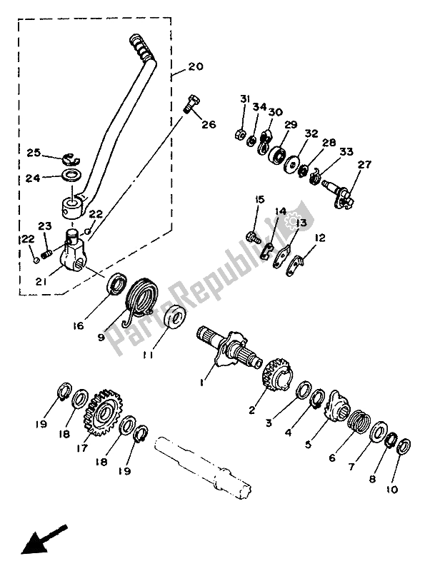 Todas las partes para Inicio de Yamaha XT 350 1992