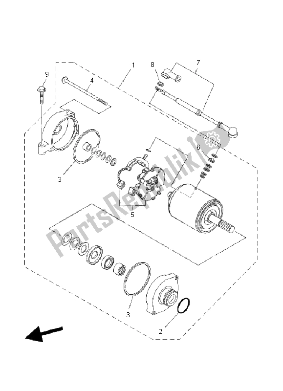 Todas las partes para Motor De Arranque de Yamaha YFM 660F Grizzly 2003