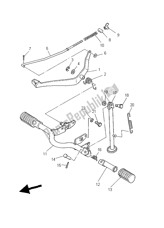 Todas las partes para Soporte Y Reposapiés de Yamaha PW 80 2009