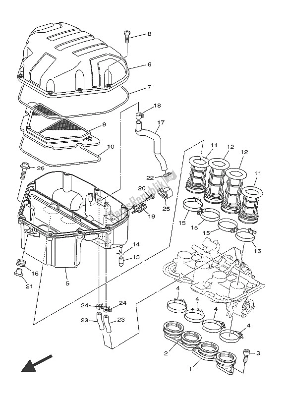 Todas las partes para Consumo de Yamaha XJ6 NA 600 2016