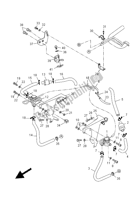 All parts for the Ais of the Yamaha YFM 350 FWA Grizzly 4X4 2014