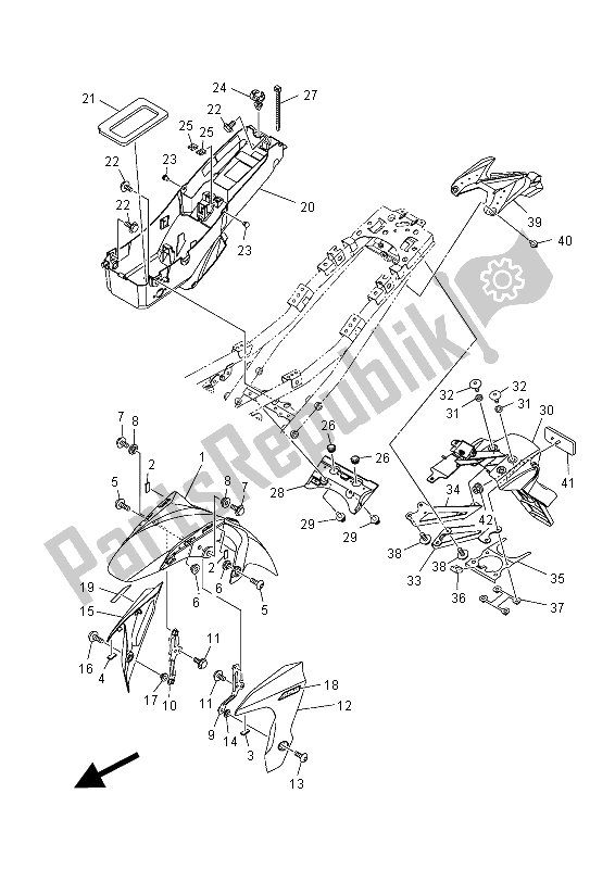 Toutes les pièces pour le Aile du Yamaha MT-07 A 700 2015