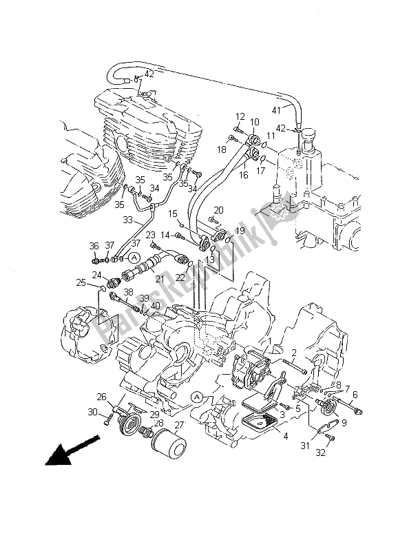 Toutes les pièces pour le La Pompe à Huile du Yamaha XV 1600A Wildstar 2000