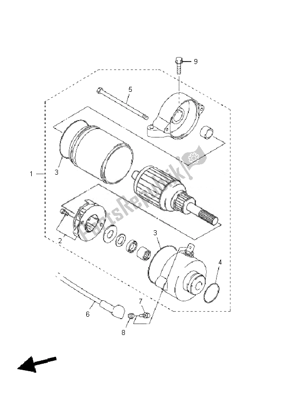 Tutte le parti per il Motore Di Avviamento del Yamaha FJR 1300 AS 2010