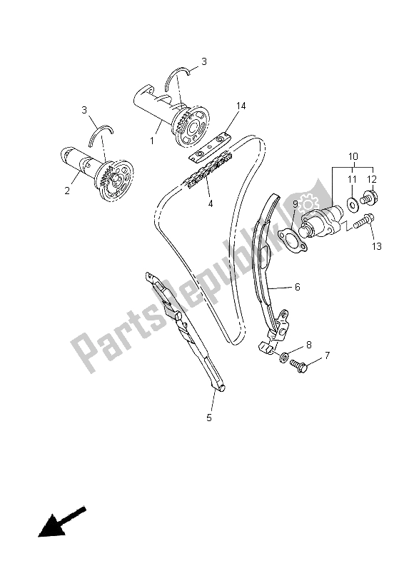 Todas las partes para árbol De Levas Y Cadena de Yamaha WR 250F 2014