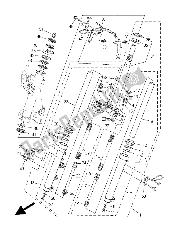 Tutte le parti per il Timone del Yamaha XC 115S 2014