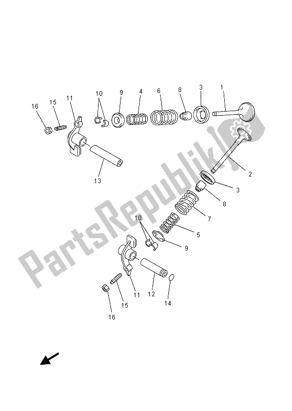 All parts for the Valve of the Yamaha YP 250R 2013