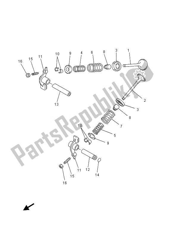 Tutte le parti per il Valvola del Yamaha YP 250R 2013