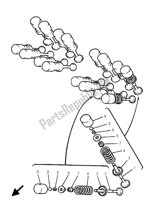 All parts for the Valve of the Yamaha FZS 600 Fazer 2001