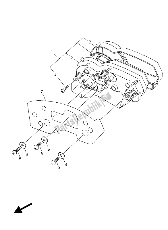 All parts for the Meter of the Yamaha XJ6 SA 600 2015