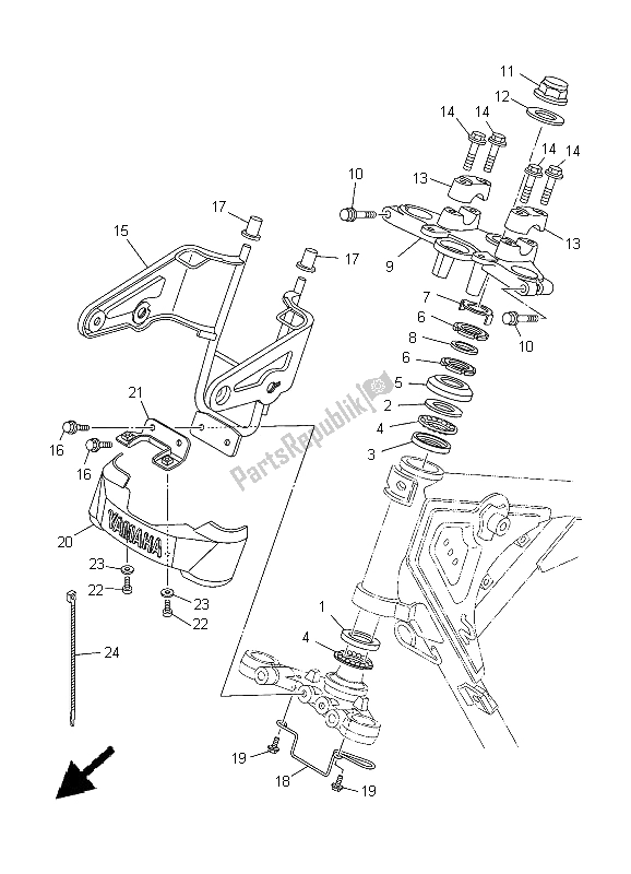 Toutes les pièces pour le Pilotage du Yamaha YBR 125 ED 2005