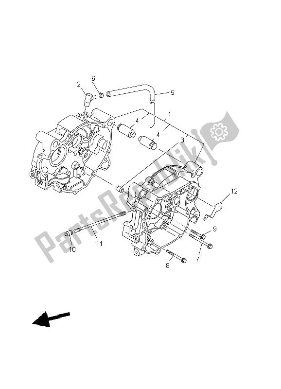 Todas las partes para Caja Del Cigüeñal de Yamaha TT R 90 P 2002