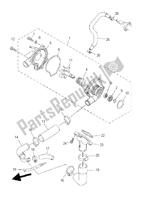 Tutte le parti per il Pompa Dell'acqua del Yamaha XJ6 NA 600 2011